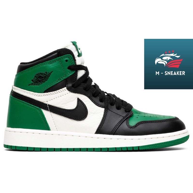 Giày thể thao nam nữ Sneaker Air Jordan 1 Cổ Cao Xanh Lá Chuẩn Full Size Hot Trend 2021