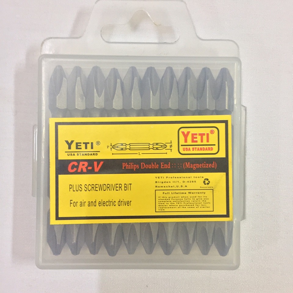 Hộp 10 đầu vặn vít YETI hàng loại 1 - HV Store 110
