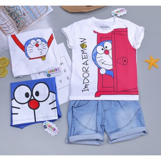 Bộ Doremon cánh cửa thần kỳ quần jeans đáng yêu cho bé trai
