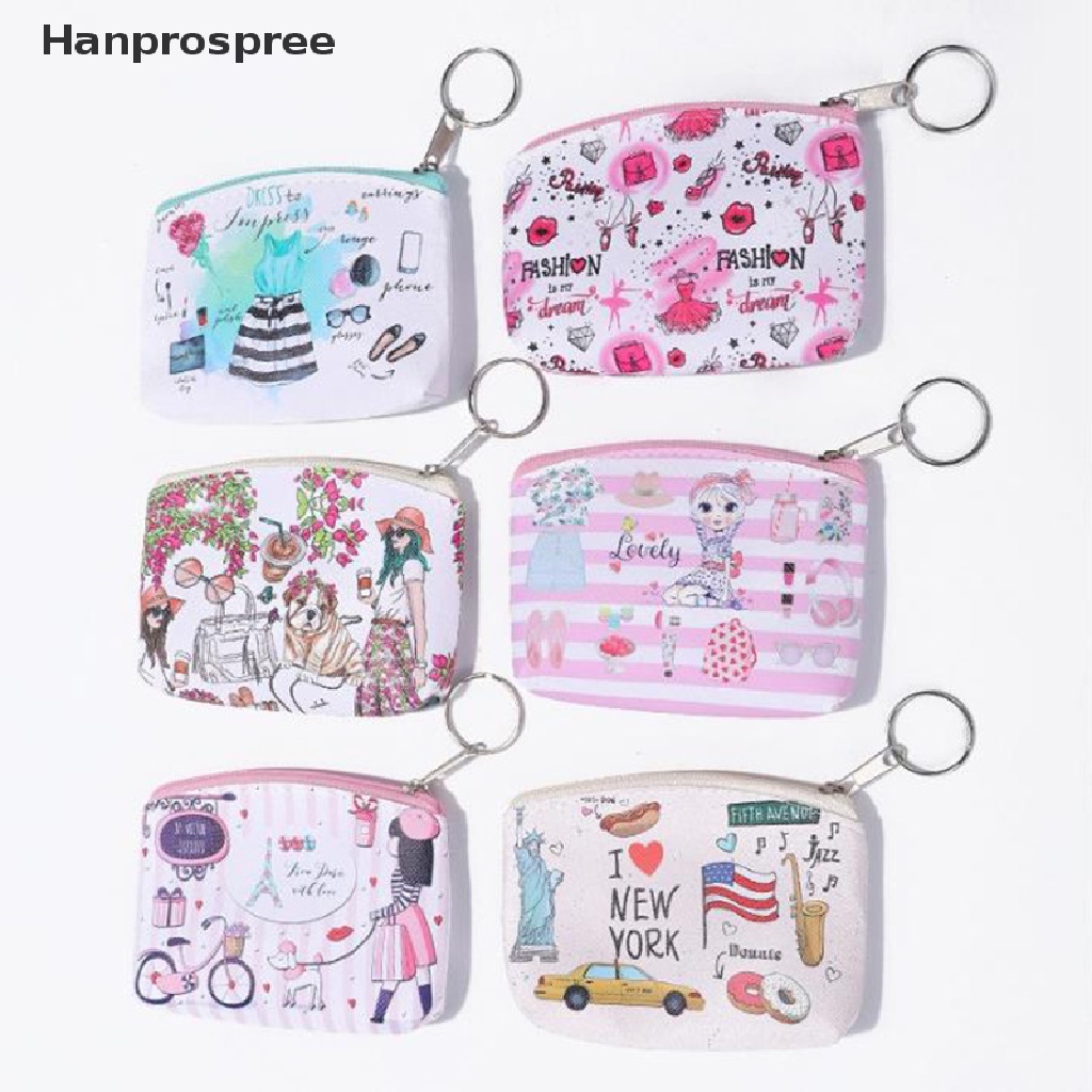 1 Ví Mini Đựng Tiền Xu / Thẻ Họa Tiết Hoạt Hình Dễ Thương Cho Nữ