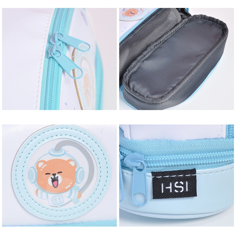 Túi Đựng Bút Cầm Tay Chống Nước Có Khóa Kéo Cho Học Sinh Nam Nữ