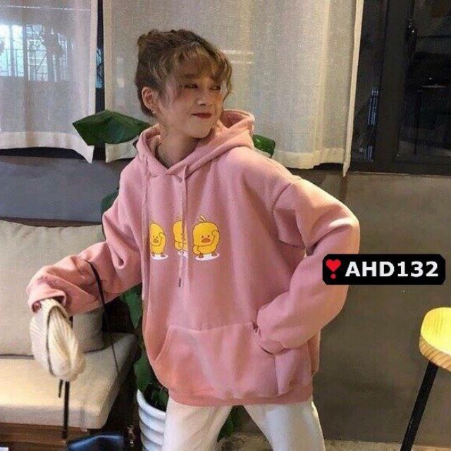 ÁO KHOÁC ÁO THUN NỈ HOODIE CỔ CHUI CÓ NÓN 3 CHÚ VỊT