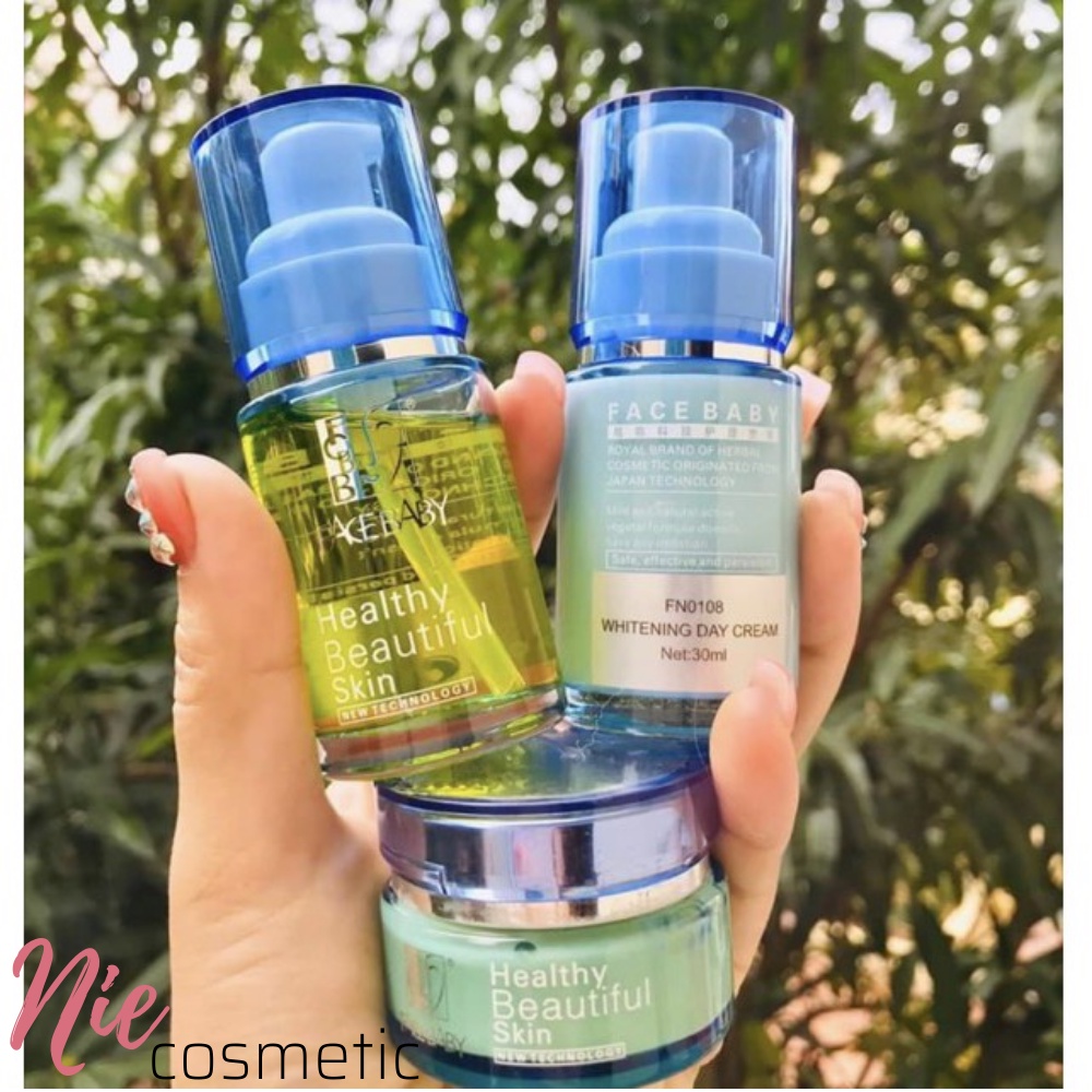 Kem và Serum tái sinh phục hồi trắng da loại nám FACE BABY XANH