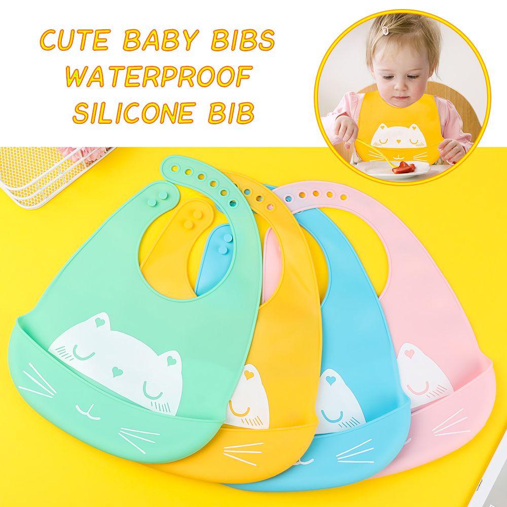 LAYOR1 Yếm Ăn Chống Thấm Nước Họa Tiết Dễ Thương Cho Bé