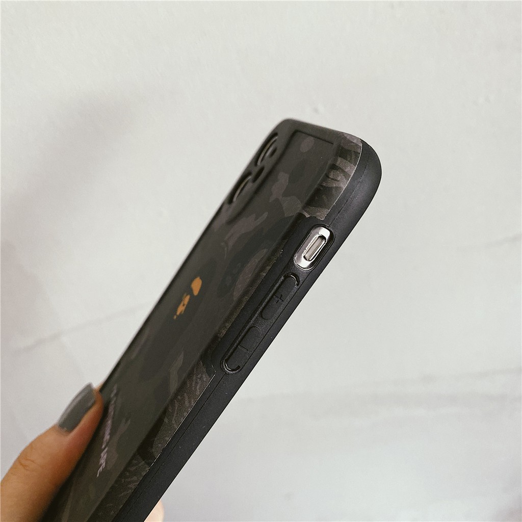 Ốp Điện Thoại Nhựa Mềm Họa Tiết BAPE Rằn Ri Cho iPhone13 12 11 PRO MAX 7/8plus X/XS XR XSMAX