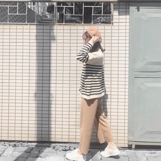 Quần culottes cạp chun