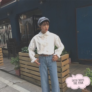 Áo ulzzang sơ mi tay bồng