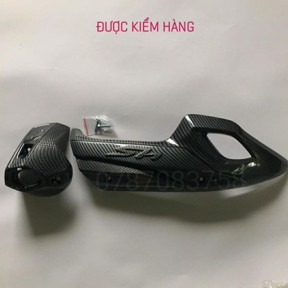 Ốp Pô SH Carbon, Đuôi Pô SH Cacbon 2017-2019 .Hàng loại 1