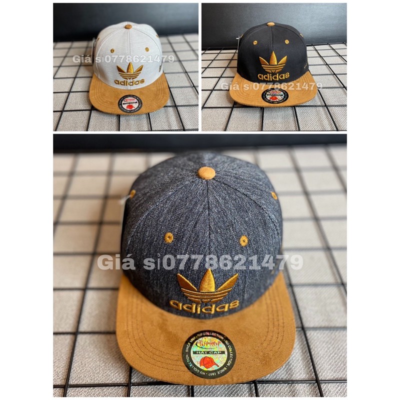 Nón kết Snapback mỏ bò thêu das thời trang nam