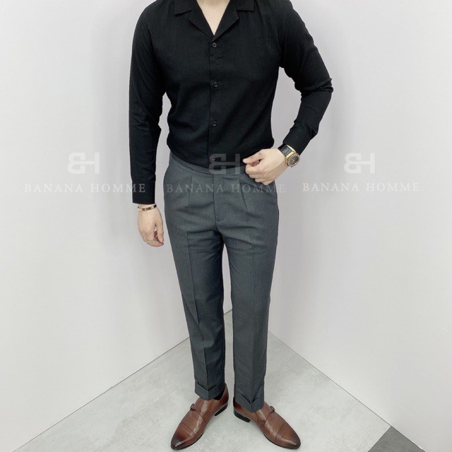 Quần Âu Nam Sidetab BANANA HOMME Cao Cấp, Cạp Cao, Phong Cách Ý 2021 | BigBuy360 - bigbuy360.vn