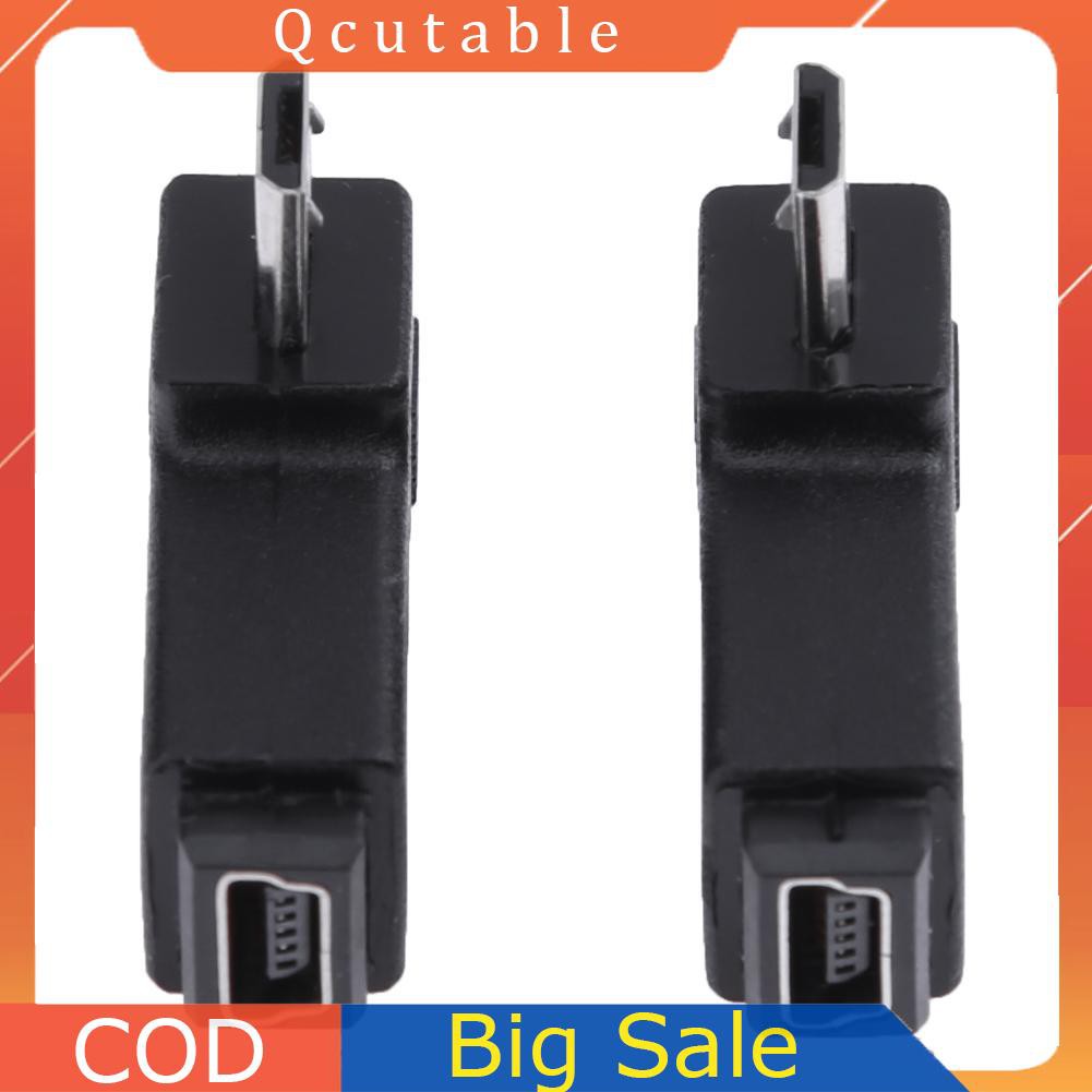 2 Đầu Chuyển Đổi 90 Độ Mini Usb Female Sang Micro Usb Male