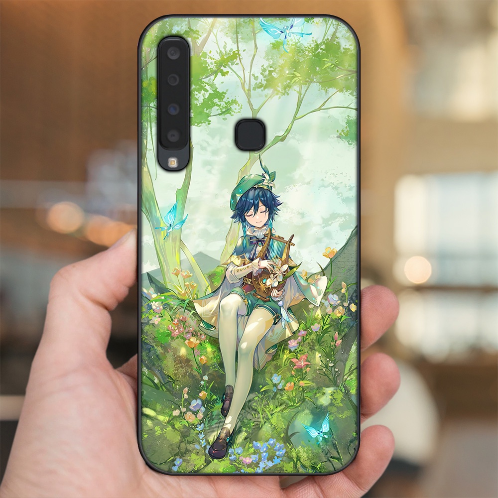 Ốp lưng Samsung A9 2018 viền đen in hình Venti Genshin Impact