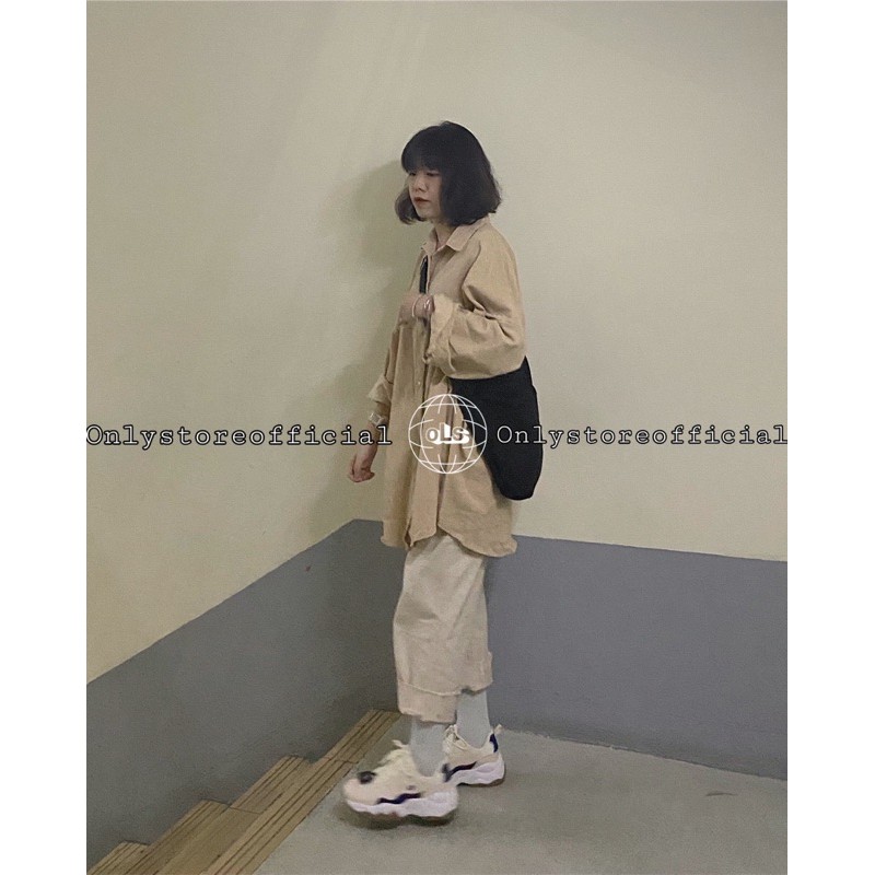 set sơmi (oversize) +quần ống rộng,cần tư vấn nhắn shop