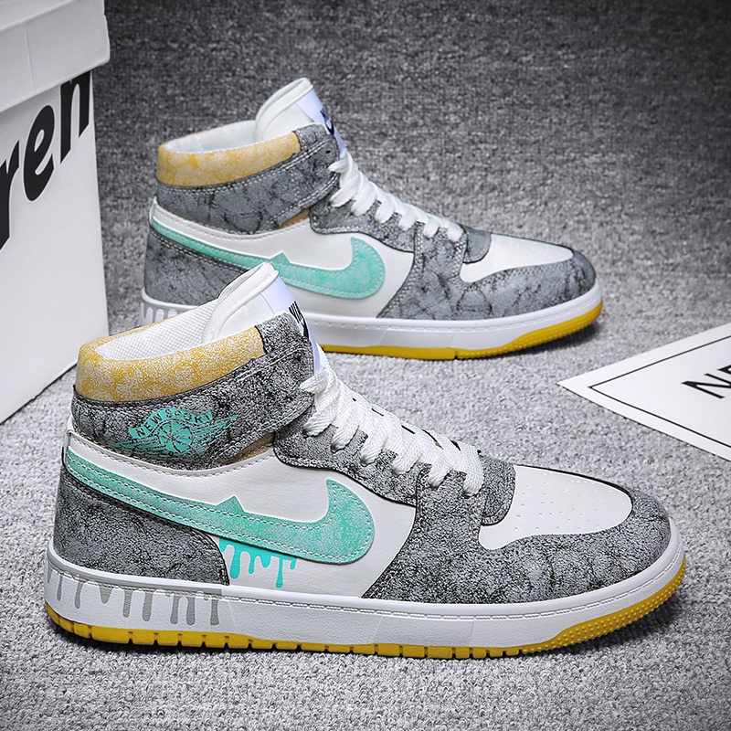 Giày Sneakers AJ Jordan Cổ Cao Trẻ Trung Cá Tính Cho Nam
