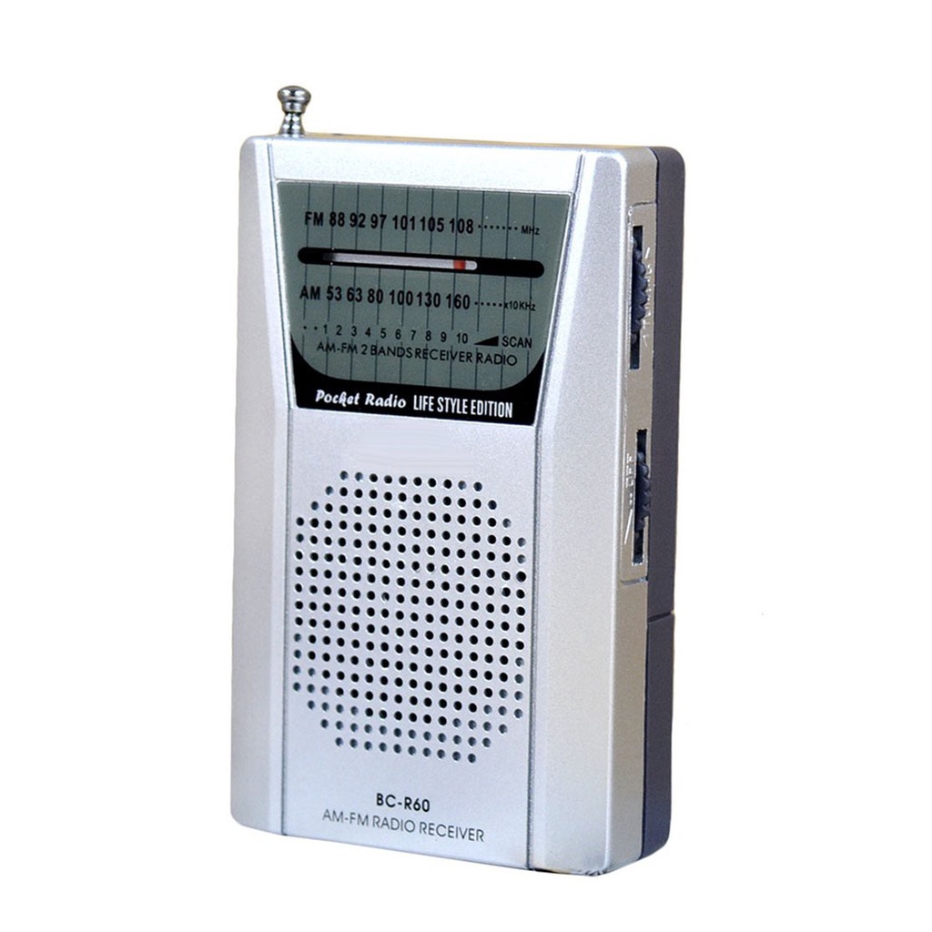 Radio bỏ túi BC-R60 2 băng tần thu tín hiệu AM/FM