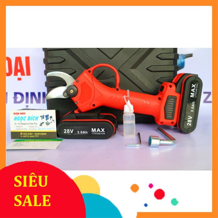 [PIN TRÂU] Kéo Cắt Cành Cây Dùng Pin 28V