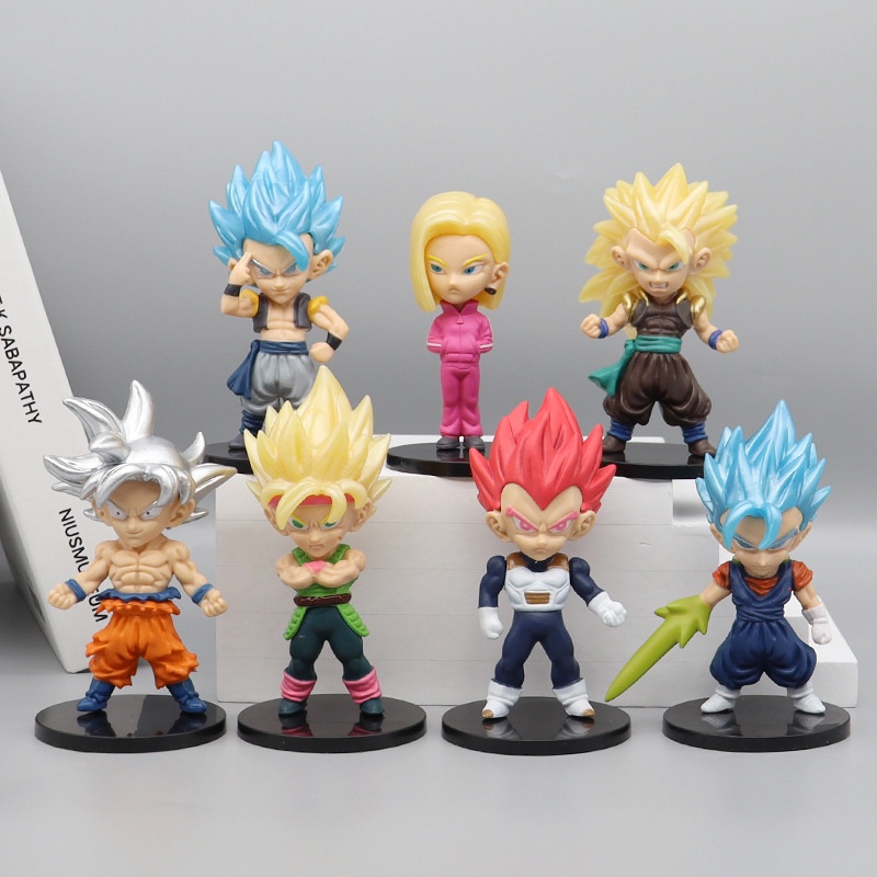 Set 7 Mô Hình Nhân Vật Phim Hoạt Hình Dragon Ball Z Bằng PVC