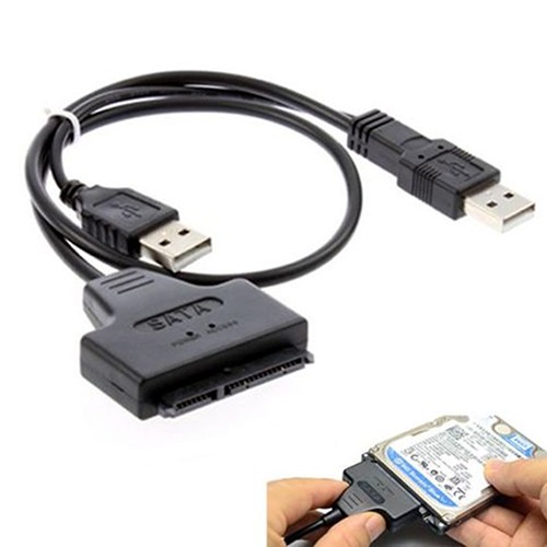 Cáp Chuyển Đổi Ổ Cứng Sata 7 + 15 Pin 22 Sang Usb 2.0 Cho 2.5 Hdd Laptop