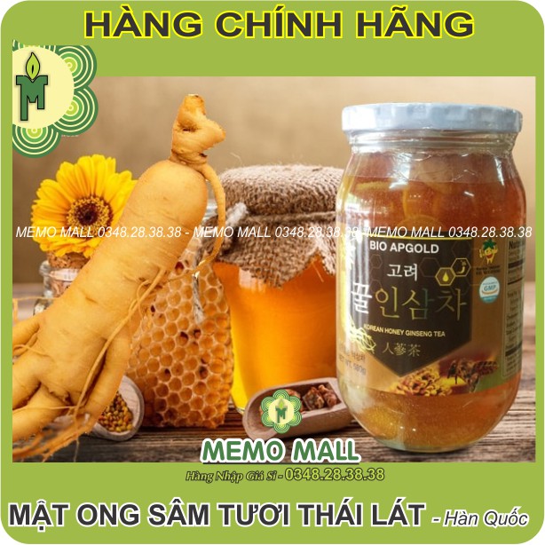 (Có Grab_TPHCM) MẬT ONG SÂM TƯƠI THÁI LÁT HÀN QUỐC BIO