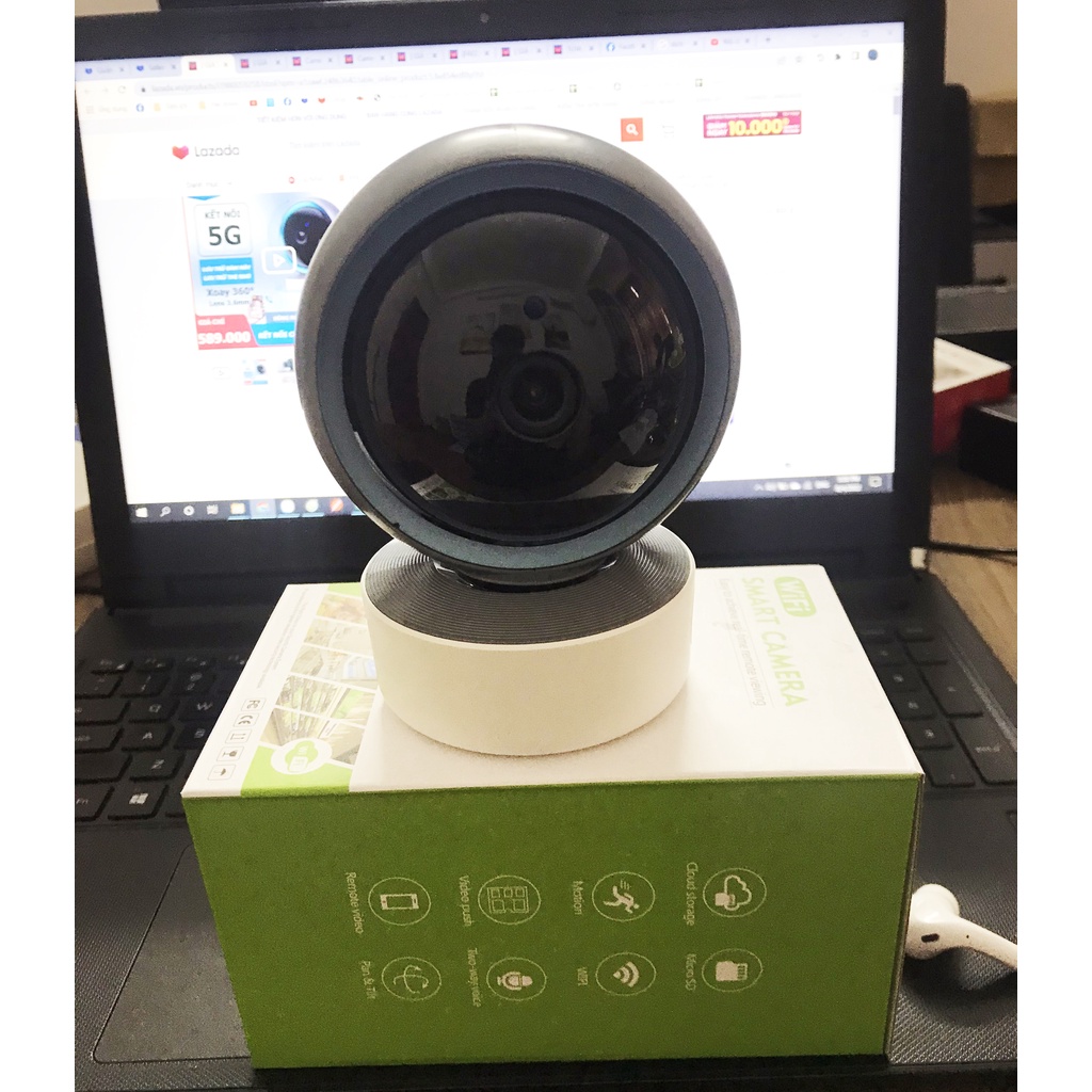Camera giám sát, camera Wifi IP V380 không dây Đàm thoại 2 chiều Hình ảnh sắc nét