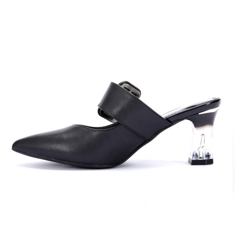 HỒNG THẠNH - Giày Mules Mũi Nhọn Gót Pha Lê - 5379