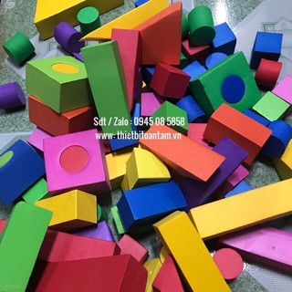 Gạch mút xốp bitit hình khối cho trẻ em
