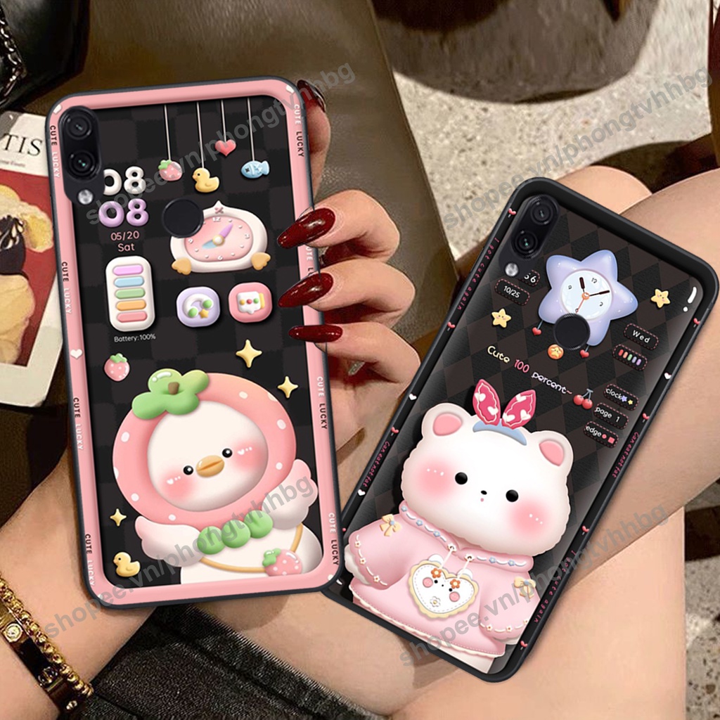 Ốp lưng Xiaomi Redmi 7 / Redmi Note 7 / Redmi S2 gấu,thỏ trắng , đồng hồ dễ thương cute cực đẹp