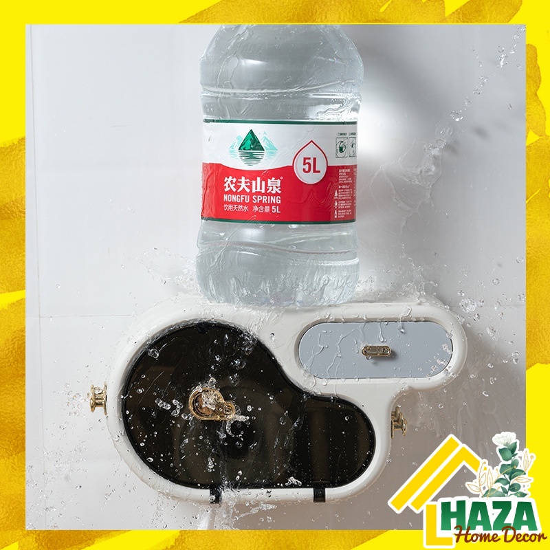 Hộp đựng giấy vệ sinh treo tường hình mây, tủ mây nhựa, tủ nhựa dán tường siêu chắc [Haza Home Decor - MÃ HKG04