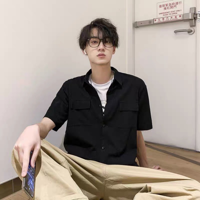 Áo sơ mi đũi nam, cổ tàu-cổ bẻ, ngăn tay, chất đũi thoáng mát, thời trang topmen68 | BigBuy360 - bigbuy360.vn