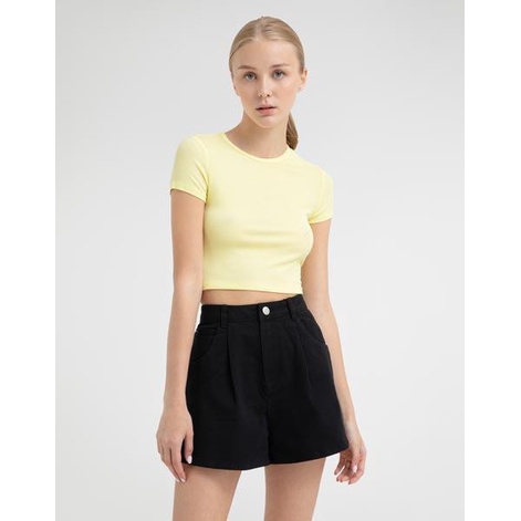 Áo thun tăm croptop nữ visco