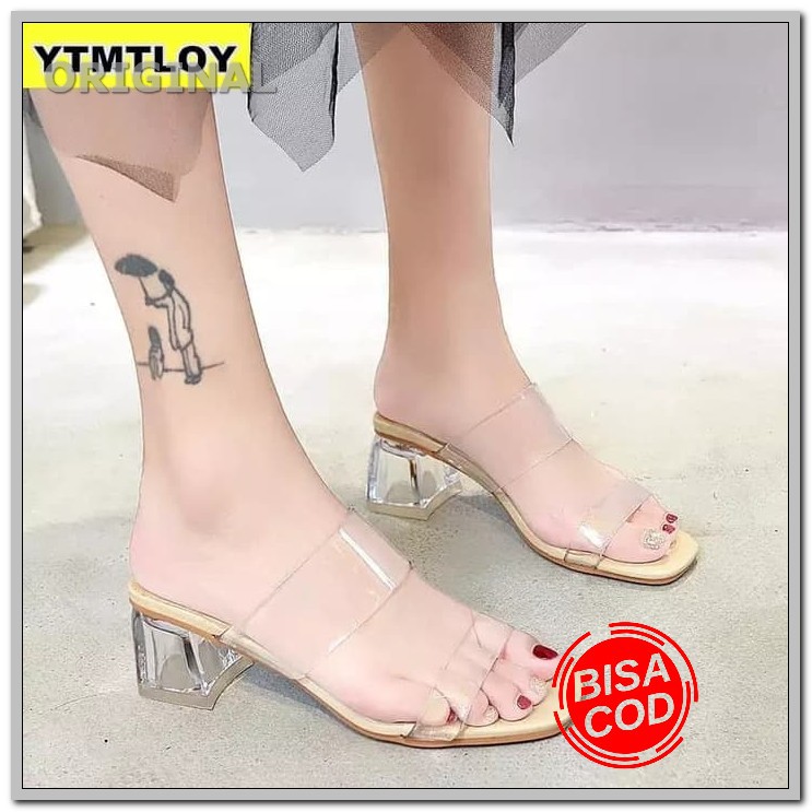 Giày Sandal Phối Dây Đeo Màu Đen Lw188 Know Cinderella Glass - White, 37 Cho Nữ