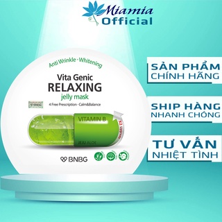Mặt Nạ BNBG Xanh Lá [Miếng Lẻ] Vita Genic Relaxing Jelly Mask Vitamin B Phục Hồi Da Hư Tổn 30ml [NHẬP KHẨU CHÍNH HÃNG]
