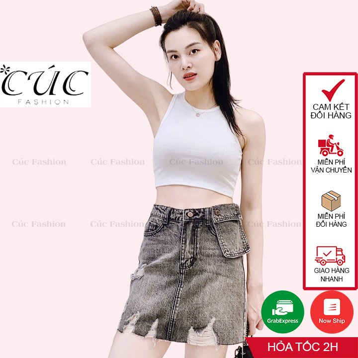 Áo ba lỗ nữ Cúc fashion áo tập gym 3 lỗ croptop thun tăm phong cách trẻ trung A018