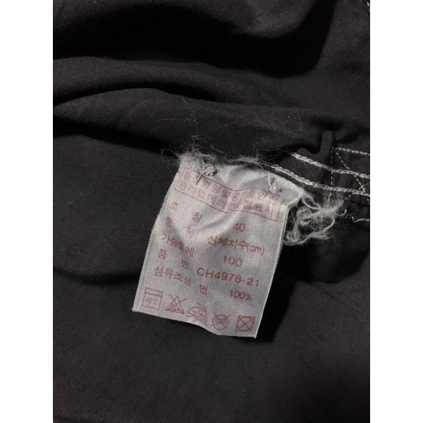 Áo sơ mi dài tay Nam hiệu Lacoste L!VE màu đen phối chỉ nổi size