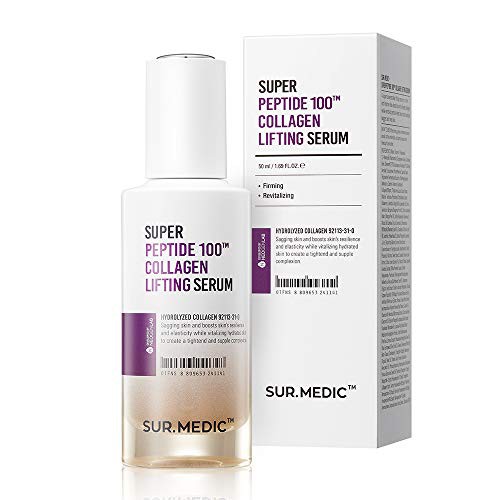 Tinh Chất Trẻ Hoá, Tái Tạo Da Sur.medic+ Super Peptide 100tm Collagen Lifting Serum 50ml