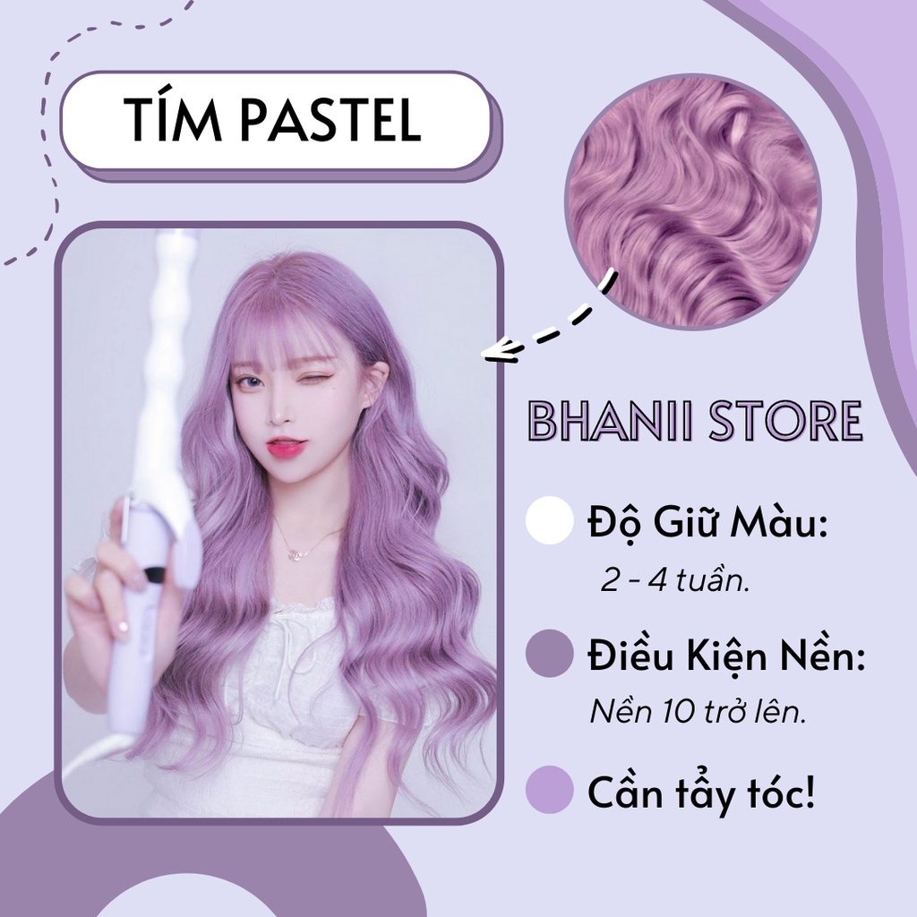 Thuốc nhuộm tóc Tím Pastel bhanii store