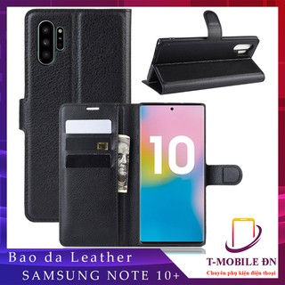 Bao da Samsung Note 10+ / Note 10 Plus cao cấp có nắp gập và chống xem video tiện lợi