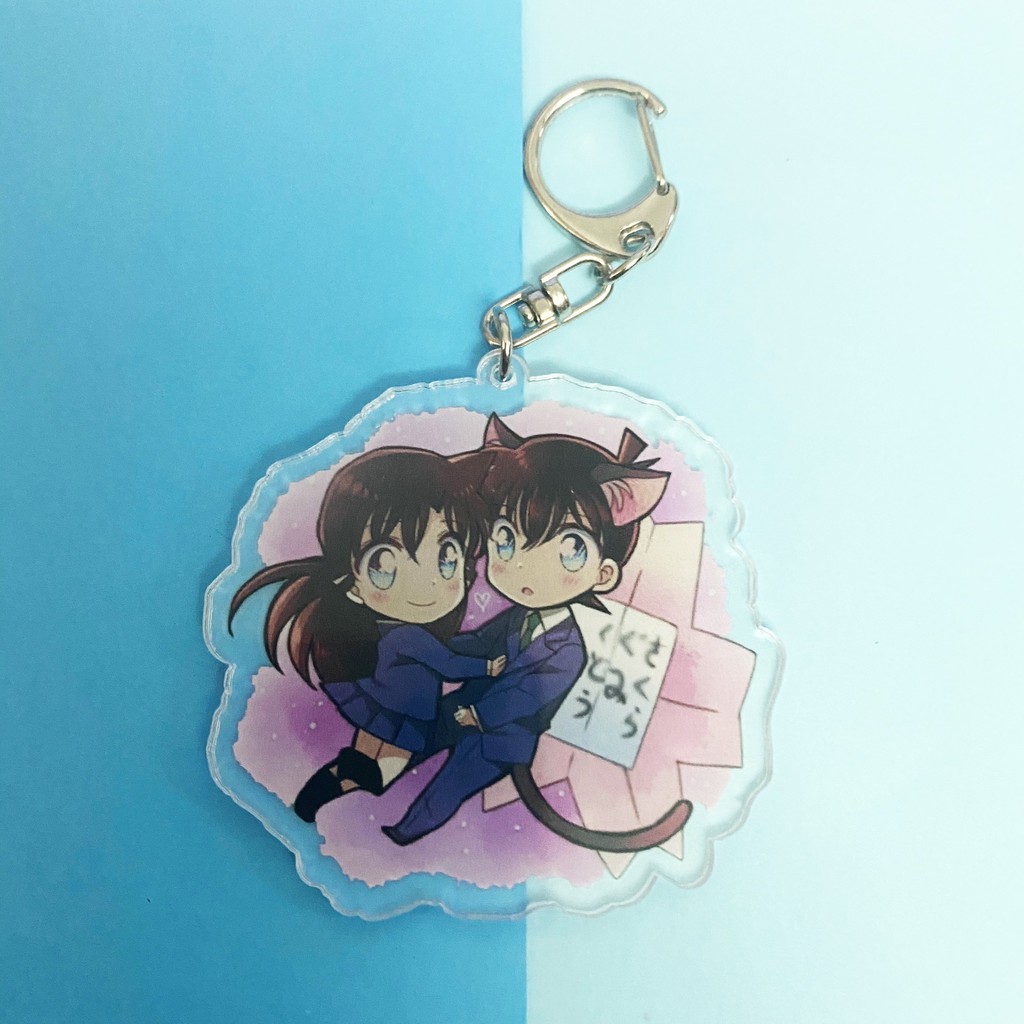 ( Mica trong acrylic) Móc khóa Conan THÁM TỬ LỪNG DANH ver best friend in hình thần tượng chibi