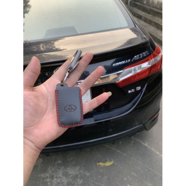 Combo Bọc cần số+ Tay phanh+ Bọc chìa khóa da thật xe Altis