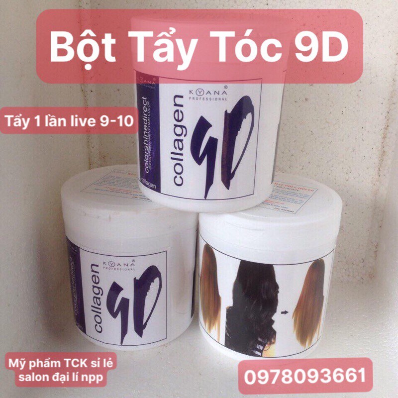 Bột Tẩy 9D 1 đập lên tông 9-10 không rát đầu