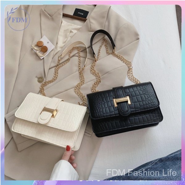 Túi Đeo Chéo Dây Xích Dáng Vuông Nhỏ Phong Cách Hàn Quốc Thời Trang Mới 2021