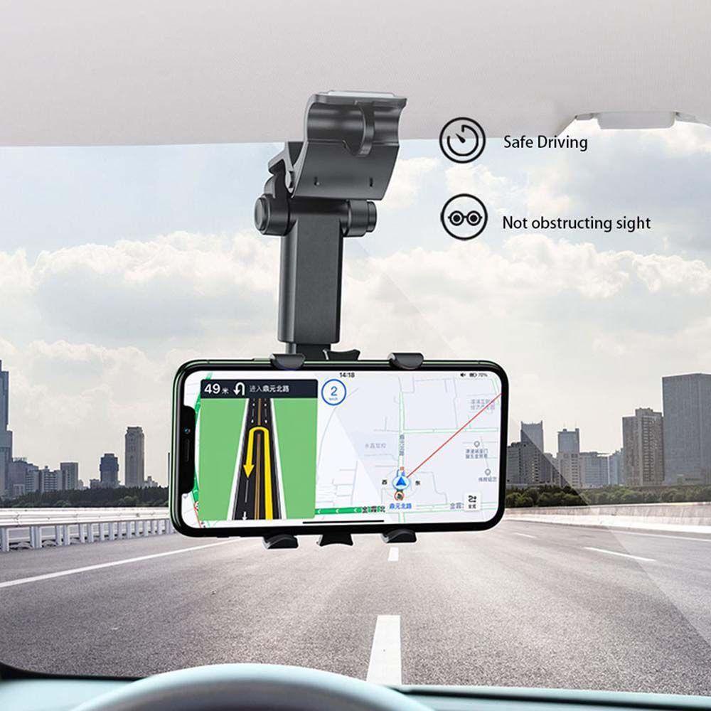 Giá Đỡ Điện Thoại GPS Xoay 360 Độ Gắn Tấm Chắn Nắng Xe Hơi