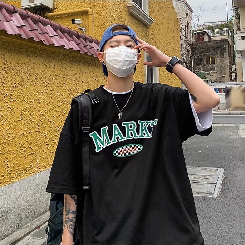 Áo Thun Nam Tay Ngắn Dáng Rộng Phong Cách Hip Hop Thời Trang Mùa Hè Size M-5XL