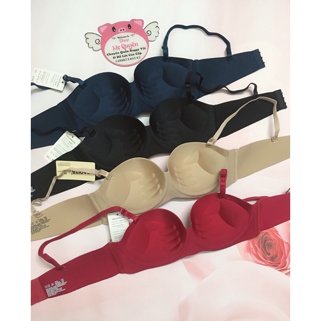 Áo lót su non Thái Lan mút bàn tay không gọng, nâng ngực nhẹ nhàng, quả ngang ôm khít ngực