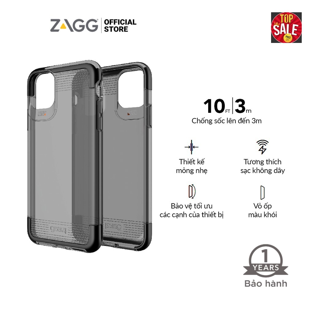 Ốp lưng chống sốc Gear4 D3O Wembley 3m cho iPhone 11/ 11 Pro/ 11 Pro Max [PHÂN PHỐI CHÍNH HÃNG, BẢO HÀNH 1 NĂM]