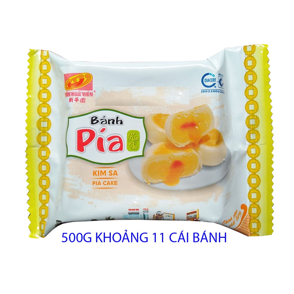 [Mã GROSALE2703 giảm 8% đơn 250K] Bánh Pía Tân Huê Viên Kim Sa Đậu xanh trứng chảy COMBO 2 GÓI