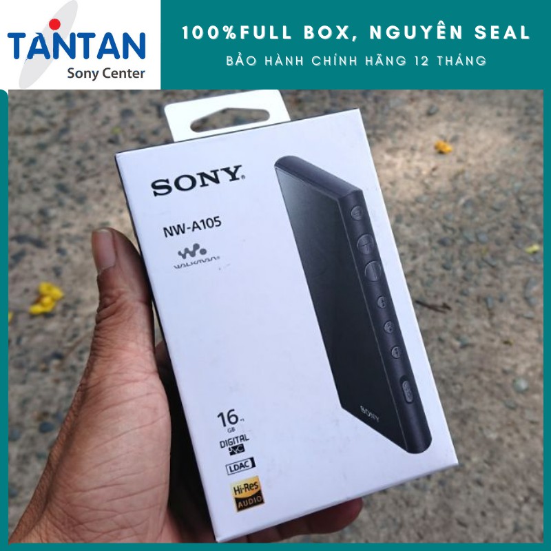 Máy Nghe Nhạc MP3 WALKMAN Sony NW-A105 | Android 9.0 -16GB, khe thẻ nhớ microSD - USB Type-C - Nhạc lossles