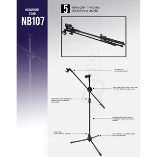 Chân đứng Micro thu âm NB 107 - Microphone Stand