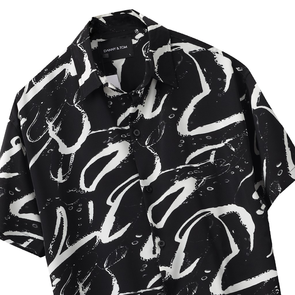 Áo sơ mi Tay ngắn Họa tiết Taru, Vải lụa Thoáng mát, Chống nhăn Form Regular Fit, Chuẩn đẹp , Năng động DN02 - DANNYTOM | BigBuy360 - bigbuy360.vn