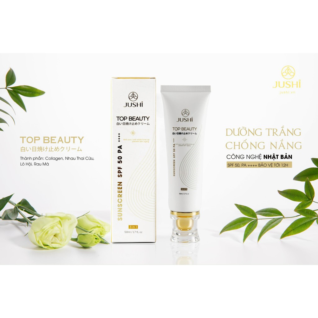 Kem Chống Nắng Top Beauty Jushi Việt Nam Kem Dưỡng Chống Nắng Nhau Thai Cừu Công Nghệ Nhật Bản